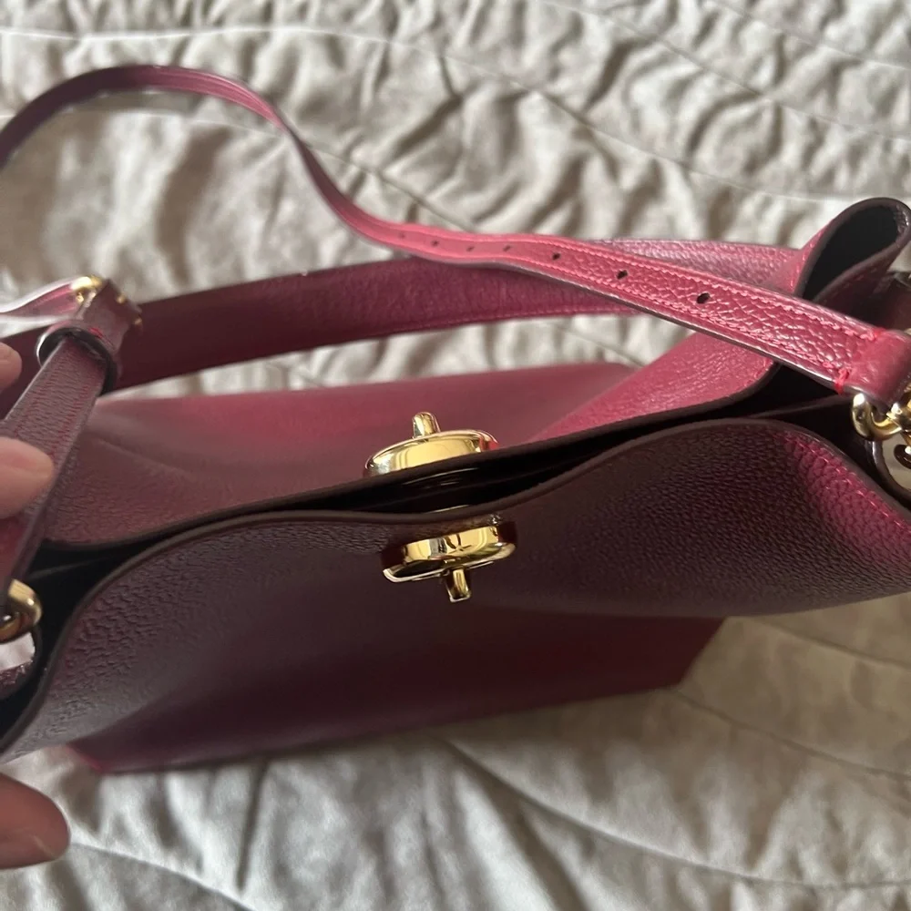 Classic Burgundy Leather Crossbody Bag
